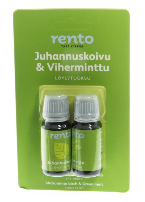 Rento Löylytuoksu Juhannuskoivu & Viherminttu 2 X 10 Ml