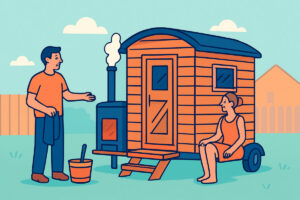 Pop-up-sauna kotipihalle – mökkikäyttöön