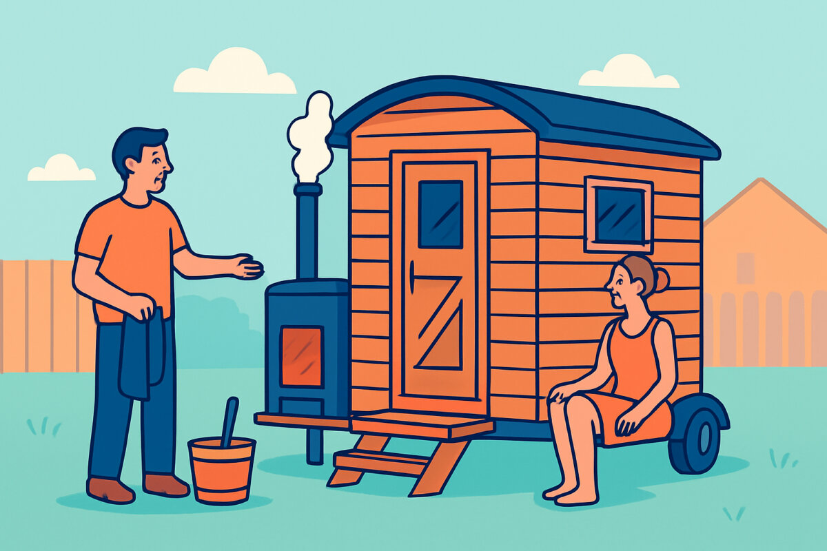 Pop-up-sauna kotipihalle – mökkikäyttöön